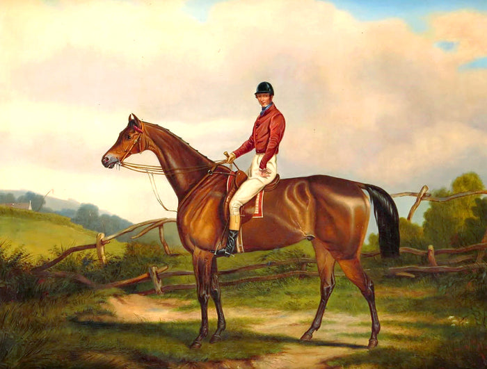 Fine Oleograph on Canvas - The Racehorse 