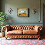 Fine Oleograph on Canvas of a Dapple Grey Welsh Cob & Terrier