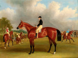 Fine Oleograph on Canvas - Portrait of the Derby Winner "Cotherstone" 1834