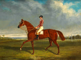 Fine Oleograph on Canvas - Portrait of the Derby Winner "Plenipotentiary"