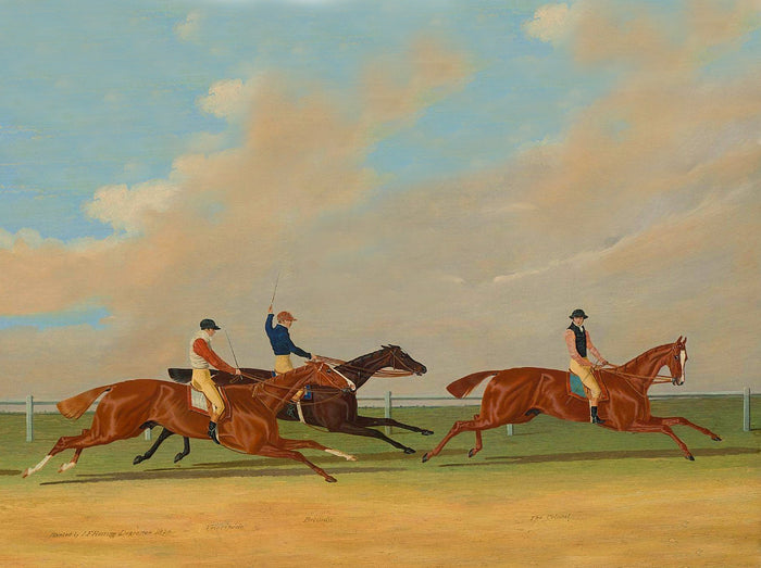 Fine Oleograph on Canvas of the 1820 St.Leger won by 
