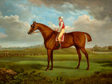 Fine Oleograph on Canvas - The Racehorse "Regulus" with Jockey up