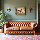 Fine Oleograph on Canvas - A Bay Racehorse in a Stable at. Harry Hall