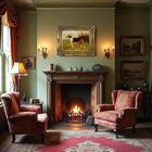 Beautiful Oleograph on Canvas - The English Foxhound "Oakley Dandy" in a Landscape