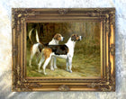 Gilt Framed Oleograph of a Pair of Foxhounds