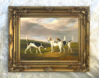 Fine Oleograph on Canvas - "Foxhounds in a Moorland Landscape"