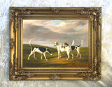 Fine Oleograph on Canvas - "Foxhounds in a Moorland Landscape"