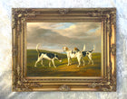 Fine Oleograph on Canvas - 3 Hounds in a Moorland Landscape