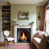 Fine Oleograph on Canvas of  3 Foxhounds in a Yard