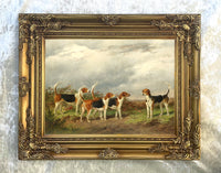 Fine Oleograph on Canvas - The Rufford Hounds