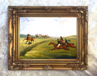 Fine Oleograph on Canvas - The Grand Leicestershire Steeplechase March 12 1829