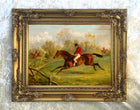 Fine Oleograph on Canvas - "Taking the Fence" aft. George Laporte