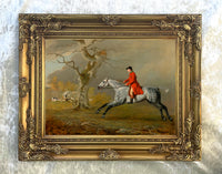 Fine Lithograph on Stretched Canvas of a Hunting Scene  - The Quorn Hunt