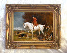 Fine Lithograph on Canvas of a Hunting Scene - Mustering the Pack
