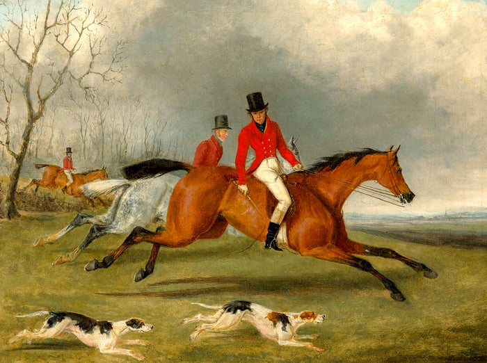 Oleograph on Canvas of a Hunting Scene - 