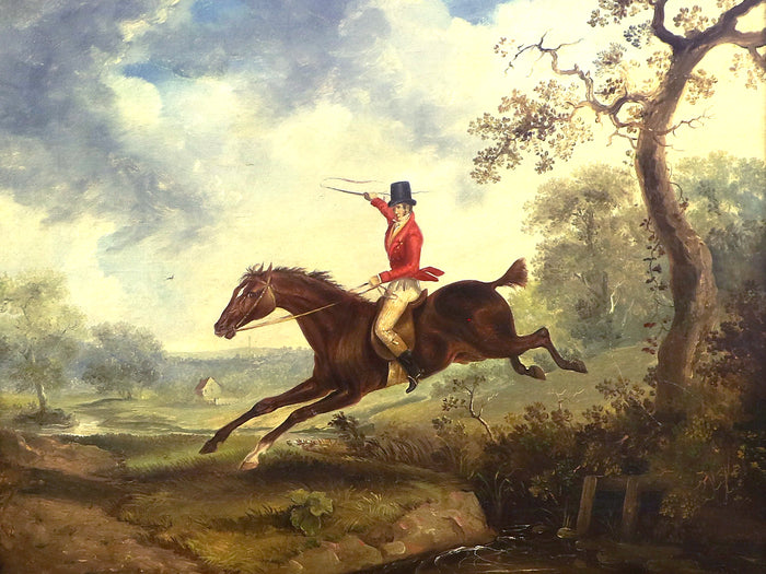 Fine Lithograph on Stretched Canvas of a Hunting Scene  - 