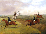 Fine Oleograph on Canvas - The Grand Leicestershire Steeplechase