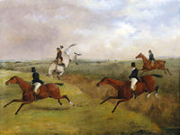 Fine Oleograph on Canvas - The Grand Leicestershire Steeplechase