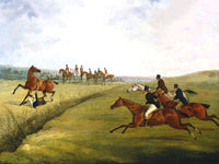 Fine Oleograph on Canvas - The Grand Leicestershire Steeplechase March 12 1829