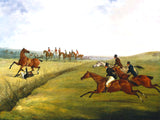 Fine Oleograph on Canvas - The Grand Leicestershire Steeplechase March 12 1829