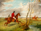 Fine Oleograph on Canvas - "Taking the Stream" aft. George Laporte