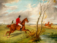 Fine Oleograph on Canvas - "Taking the Stream" aft. George Laporte