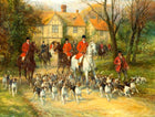 Fine Lithograph on Canvas of a Hunting Scene - Heading Out