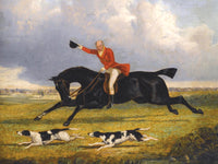 Oleograph on Canvas of a Huntsman & Hounds after J.F.Herring