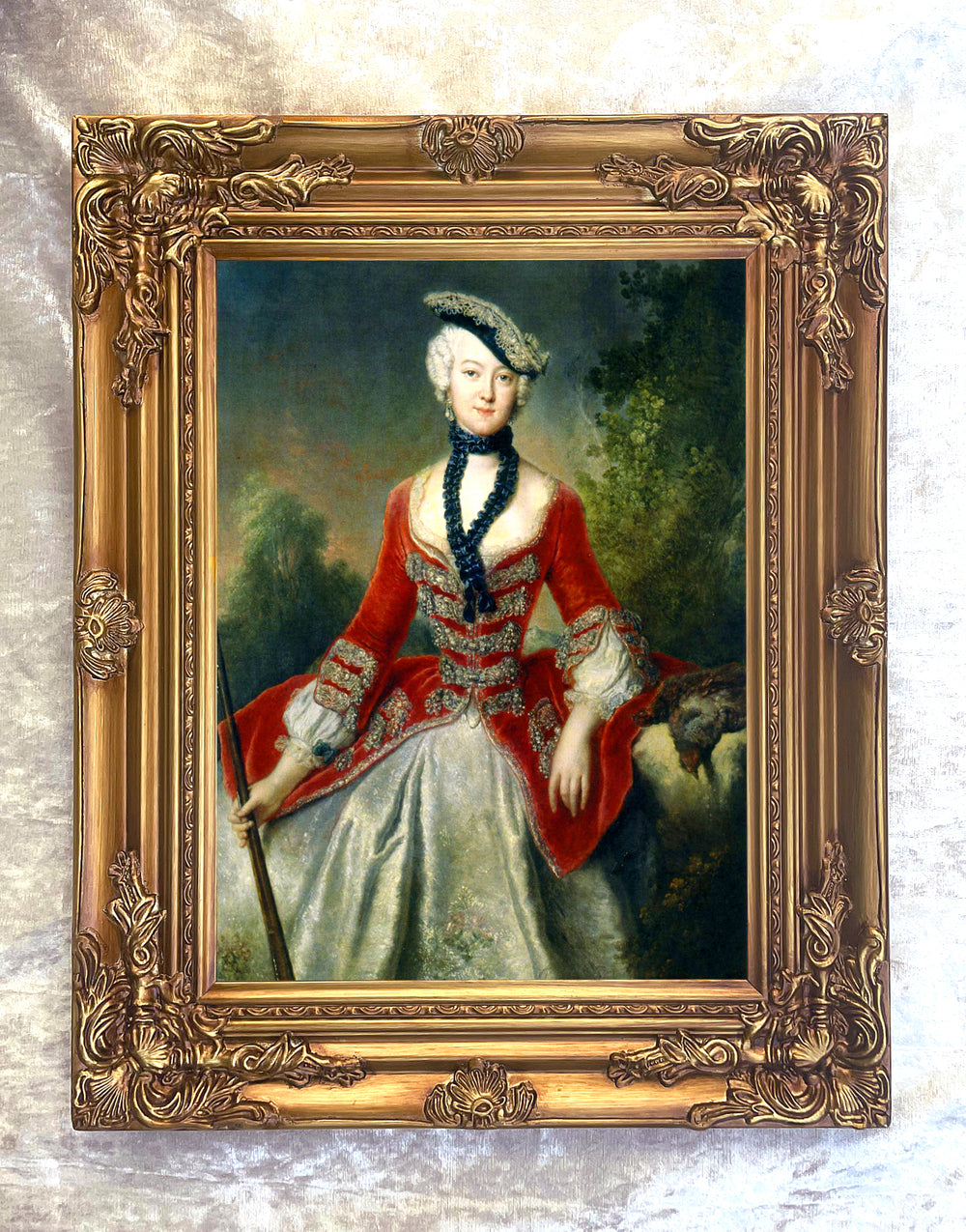 Exquisite Oleograph on Canvas - Portrait of an C18th Lady