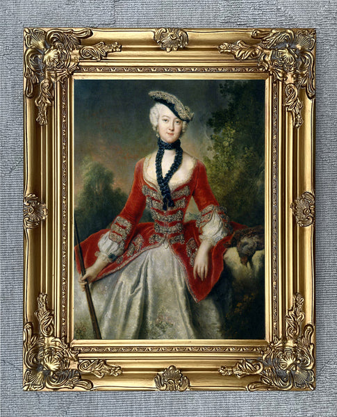 Exquisite Oleograph on Canvas - Portrait of an C18th Lady