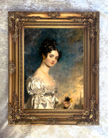 Superb  Portrait Oleograph on Canvas of a Lady aft. Thomas Lawrence