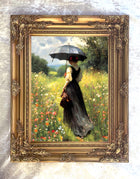 Fine Oleograph on Canvas - A Summers Afternoon Stroll