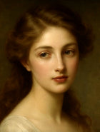 Fine Oleograph on Canvas - Portrait of an Elegant Edwardian Beauty