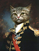 A High Ranking Officer- Lithograph of a Military Character Cat