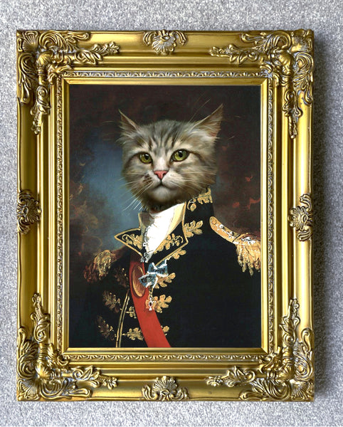 A High Ranking Officer- Lithograph of a Military Character Cat