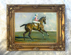 Gilt Framed Oleograph of  a Racehorse with Jockey Up aft. Munnings