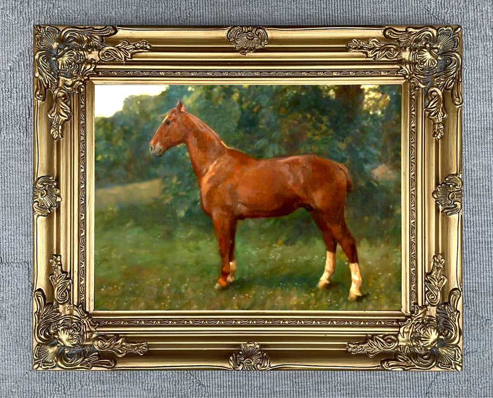 Oleograph on Canvas of a Hunter after Munnings