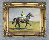 Oleograph on Canvas of a Racehorse after A.J.Munnings