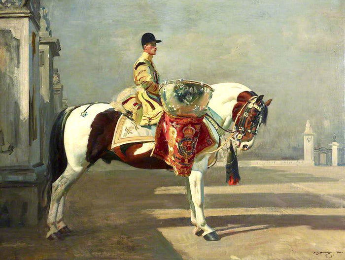 Ornate Framed Oil Painting Print on Canvas - The Drummer of the First Life Guards