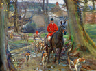 Fine Ornate Framed Oil Painting Print on Canvas - Huntsmen & Hounds aft. Alfred Munnings
