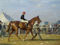 Fine Lithograph on Stretched Canvas of the Derby Winner  "Humorist" - Alfred Munnings