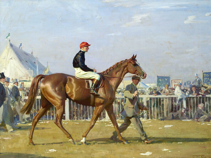 Fine Lithograph on Stretched Canvas of the Derby Winner  