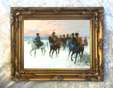 Fine Oleograph on Canvas of Napoleon - The Russian Campaign 1812