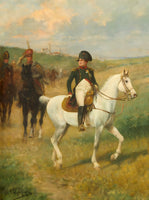 Fine Oleograph on Canvas of Napoleon on Marengo 1812