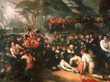 Fine Oleograph on Canvas - The Death of Nelson aft. Benjamin West