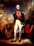 Lord Nelson - Superb Full length Portrait Oleograph on Canvas