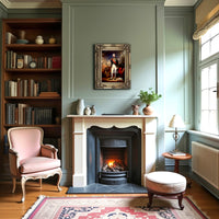 Lord Nelson - Superb Full length Portrait Oleograph on Canvas