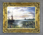 Superb Large Vintage Maritime Oil on Canvas - A Clipper in Full Sail