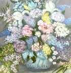 Exquisite Vintage Mid C20th English Impressionist Oil on Board - Flowers in a Bowl SOLD