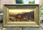 Superb C19th Victorian Oil on Canvas - Highland Cattle Grazing circle of Louis Bosworth Hurt  SOLD
